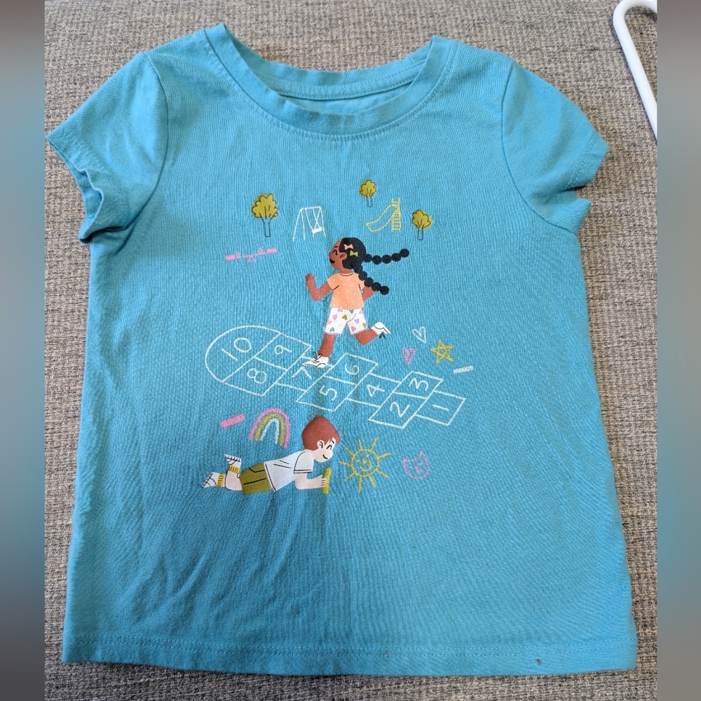 Cat & Jack Blue Graphic Hopscotch T-Shirt